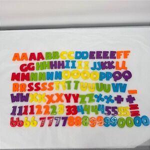 Magnetic Fridge Alphabet Letters & Numbers Set Colorful Plastic Educational Toys